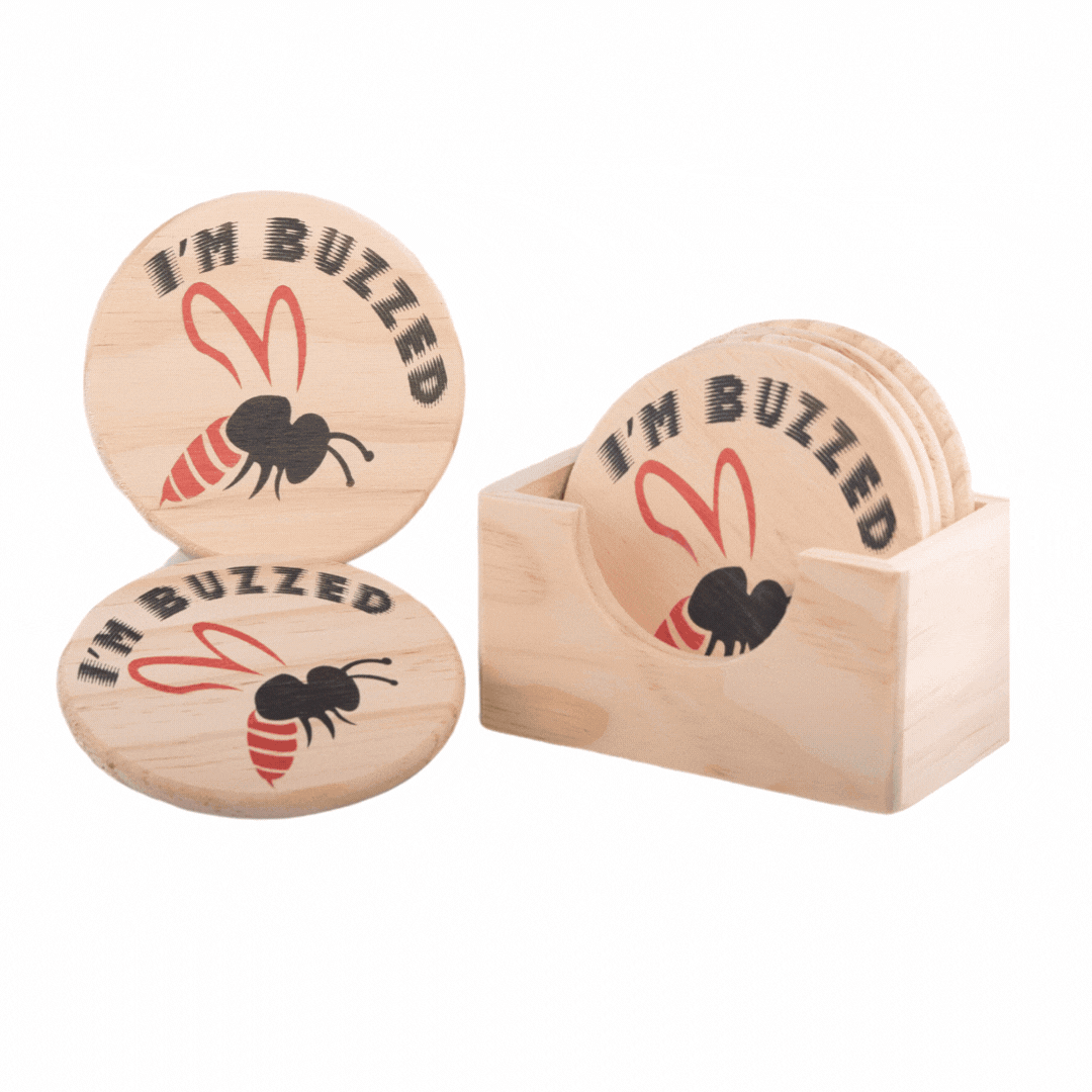 I'm Buzzed Round Coaster Set – PrimeTime Legacy Creations LLC