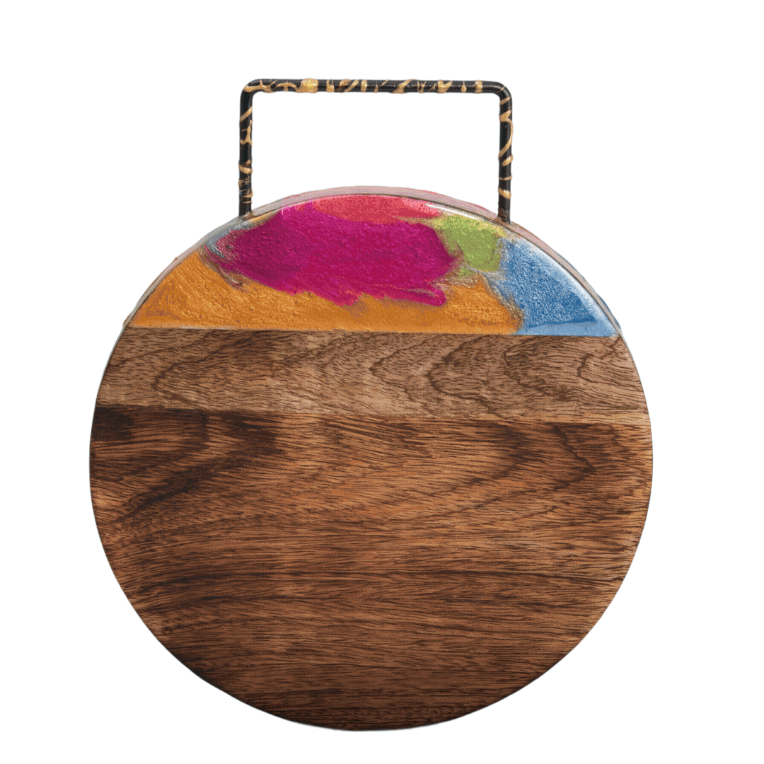 Rainbow Resin Cheese Board